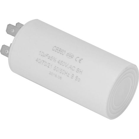 Condensateur de démarrage moteur à double insertion écologique CBB60 450 V 10 µF ESR 0,2 (1/5)