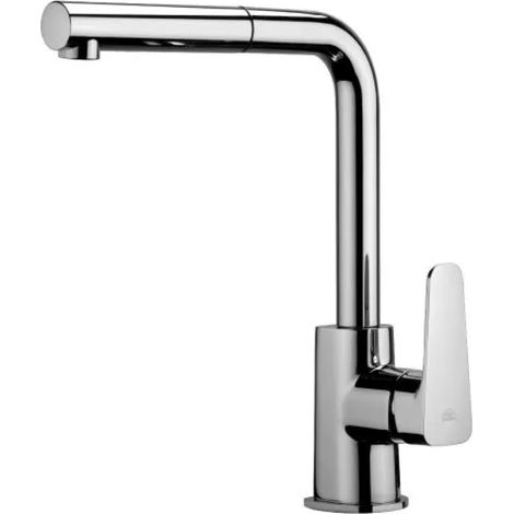 RUBINETTO MISCELATORE MONOCOMANDO PER LAVELLO CON DOCCETTA ESTRAIBILE SERIE SLY 1 GETTO   RUBINETTERIA PAFFONI Spa