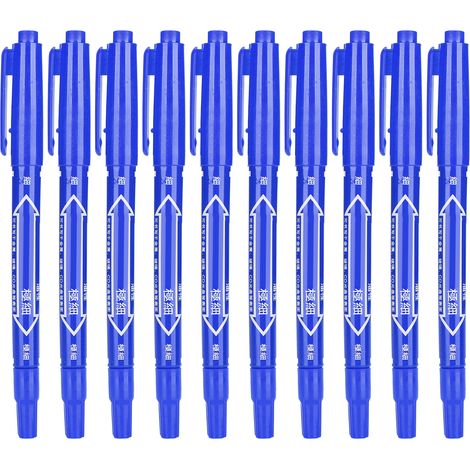 10pcs QuickDrying Marker Pen DoubleEnd Art Drawing Writing Colored Marker Set(Blue ) (1/5)