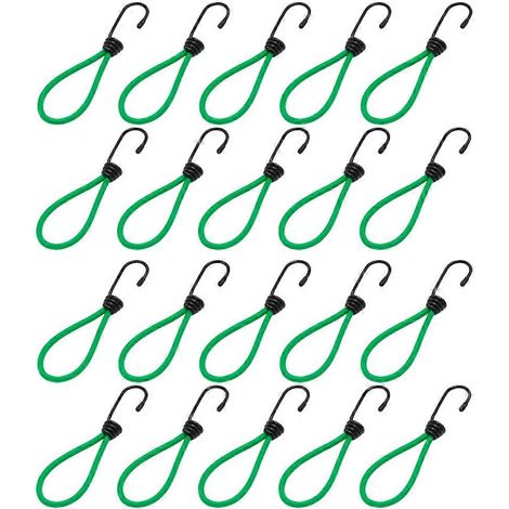 Corde élastique de tente de camping avec boucle de fixation, crochet, accessoires pour auvent de camping, corde de traction verte (1/5)