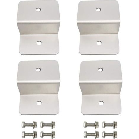 Kit de montage de panneaux solaires en Z avec écrous et boulons pour installation hors réseau sur toit de camping-car, bateau, 4 unités (1/4)