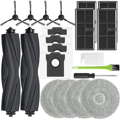 Zubehör für Dreame L10s Ultra Gen 2 / L10s Pro Ultra Heat, für Mova E30 Ultra / X30 Ultra – Enthält 4 Staubbeutel, 4 Filter, 2 Hauptbürsten, 4 Reinigungspads, 4 Seitenbürsten.