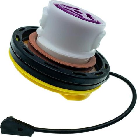 Bouchon de remplissage de réservoir de carburant jaune (LR053666) compatible avec les modèles Jaguar XE/XF/XJ/XFR8/E-PACE/RF/IPACE