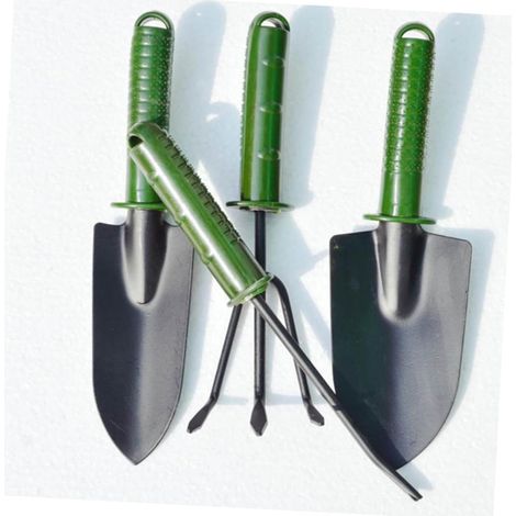 Ensemble d'outils de jardinage 4 pièces en fonte d'aluminium pour travailler sur les balcons et les terrasses (1/5)
