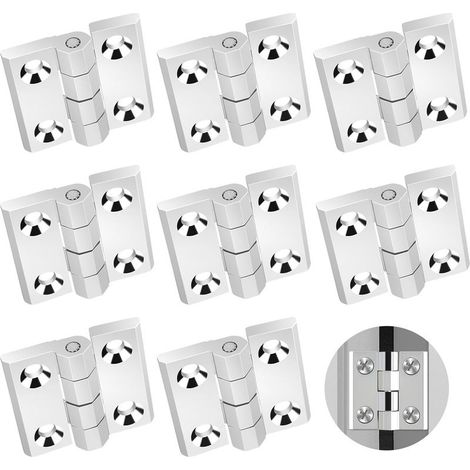 8 Pièces Charniere Porte Lourde pour Charges Lourdes, Alliage de zinc De Portes ,Charniere Porte Argentées Paumelles De Porte, Gond Porte pour Portes Fixes (1/5)