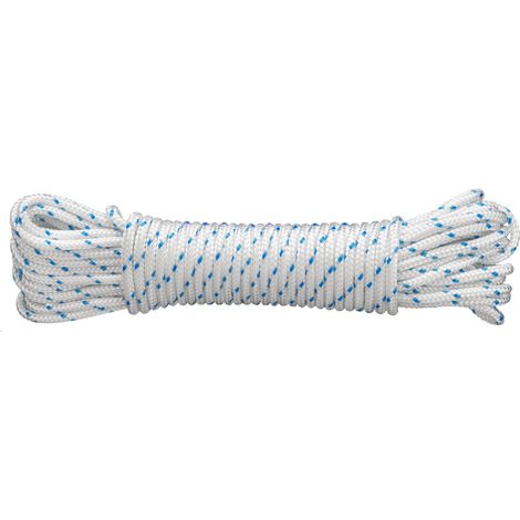 Corde multi-usage, 8,0 mm x 10 m Blanc/Bleu