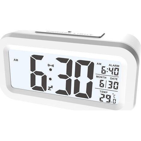 rveil Numrique, Horloge Pile Silencieux Pour Enfants Adultes Grand Cran Led Temprature Calendrier, Reveil De Voyage Avec Veilleuse Snooze Fonctio (1/4)