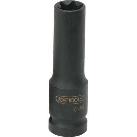 KS Tools 515.1053 Bussola per Avvitatori ad Impulsi TX Profilo E, Lunga, E12, 1/2"