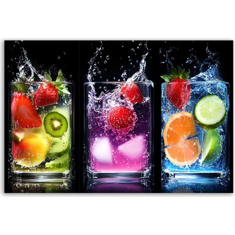 Tableau trio de verres fruitifiés