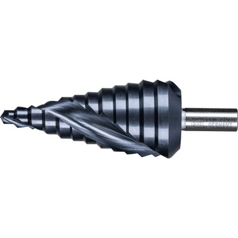 PFERD TOOLS Stufenbohrer HSS 12 Bohrstufen Ø 6-37 mm 3-Flächenschaft-Ø 10mm HICOAT beschichtet (1/4)