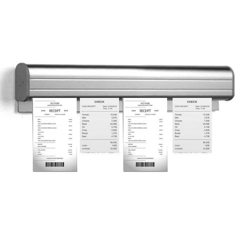 Soporte para formularios de pedidos de restaurante de 30 cm, de aleación de aluminio, para recibos, cheques, cocina y menús de hotel. (1/4)