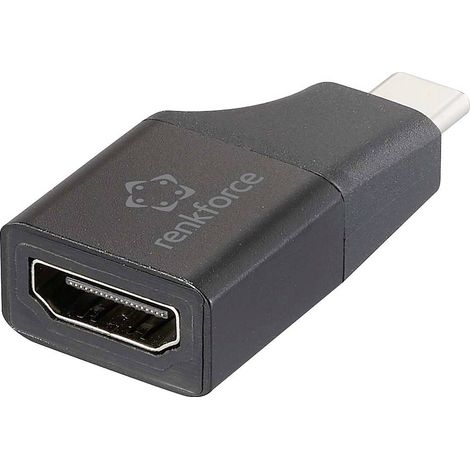 Renkforce RF-6418168 USB-C® / HDMI Adaptateur [1x USB-C® mâle - 1x HDMI femelle] noir (1/4)