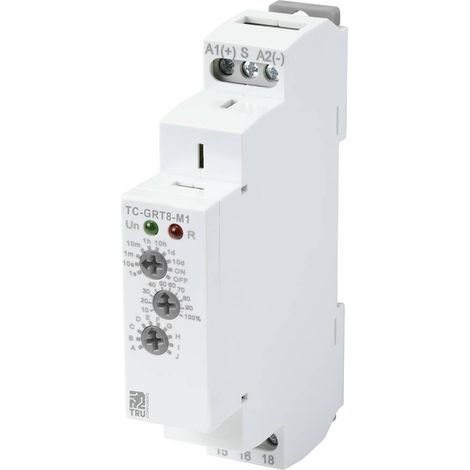 TRU COMPONENTS TC-9963308 Relè temporizzato Multifunzionale 12 V/AC, 240 V/AC 1 pz. Intervallo di tempo: 1 s - 10 Giorn (1/5)