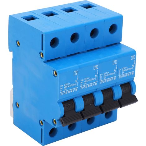 Parafoudre domestique ignifugé SPD 4p LTSCB-40KA 230V Bleu (1/5)