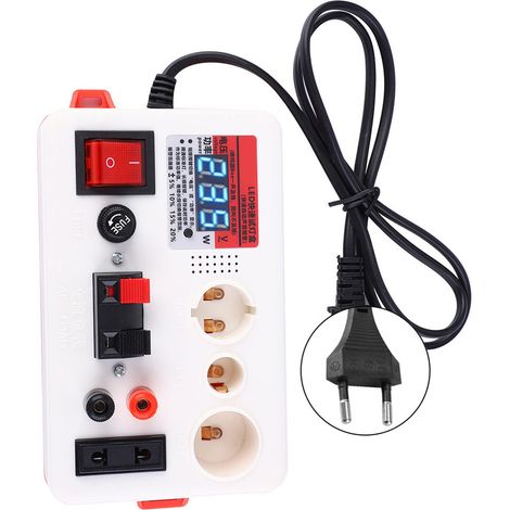 Testeur rapide de lampes LED, testeur de tension et de puissance pour lampes LED, damier, prise UE 220 V (type A) (1/5)