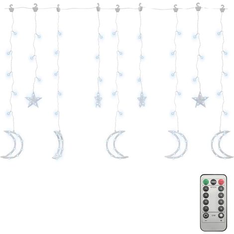 Guirlande lumineuse étoile et lune avec télécommande 345 LED (1/5)