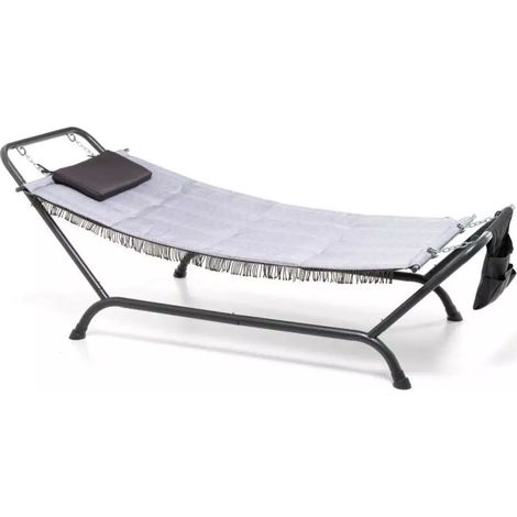 AMACA PRENDISOLE BALI TUBOLARE ANTRACITE TELO GRIGIO CHIARO