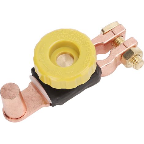 Interrupteur de déconnexion de batterie à borne supérieure en laiton inoxydable très résistant pour voiture 6 V 12 V, camping-car, VTT-Crezuo