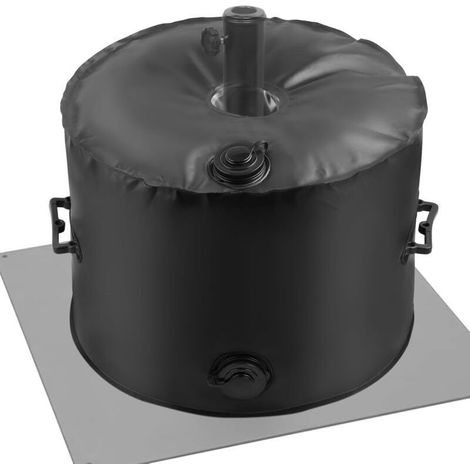 Sac pour pied de parasol 1 pièce, peut contenir jusqu'à 45 kg d'eau, avec 2 poignées de transport, sac en polyester 1200D lest pour parasol déporté, support déporté de 8 cm de diamètre (1/5)