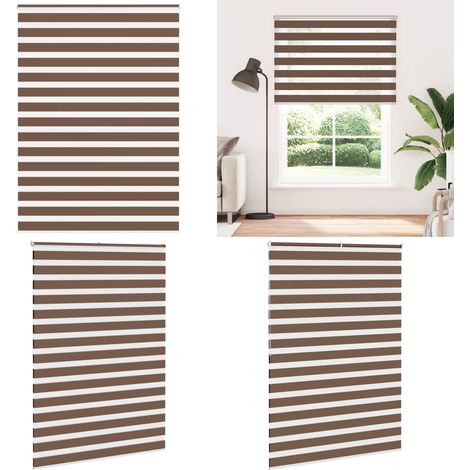 vidaXL Zebrarollo Braun 160x200 cm Stoffbreite 155,9 cm Polyester (1/5)