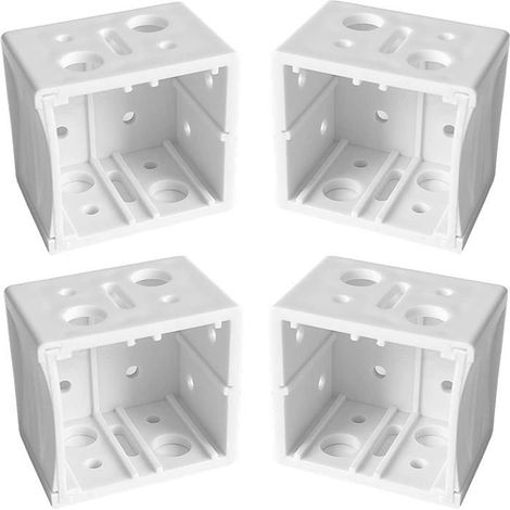 Supports de fixation pour stores - Plastique blanc - Lot de 4 - Pour stores horizontaux 38 mm (1/4)