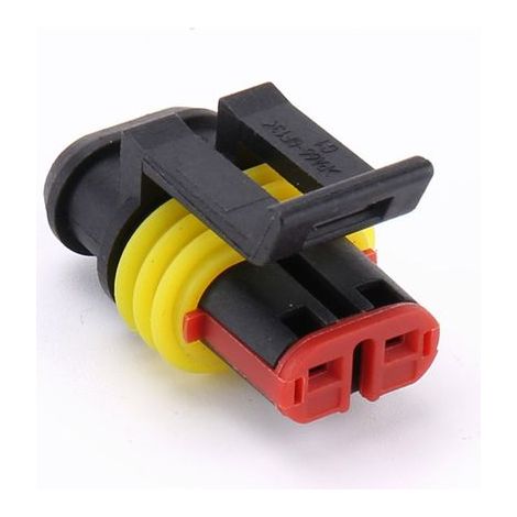 DJ7021-1.5-21 Waterproof 1.5 HID Connector Locking Plug and Socket for Automotive Wiring Harnesses (2 Holes) (1/4)