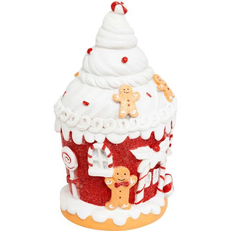 Déco de Noël Cupcake Maison Pain d'épice H 20 cm - Feeric Christmas (1/3)