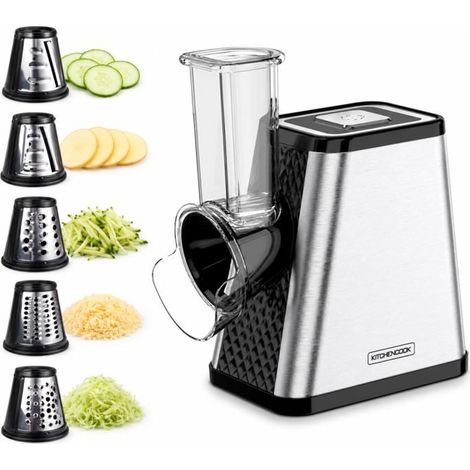 Kitchencook - Slice Me - Coupe Légumes électrique - 150w - 5 Lames Inox (1/4)