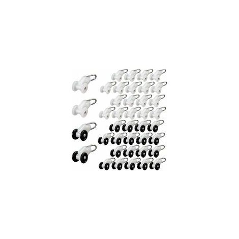Rouleaux Planeur de Rideau 40 Pices Crochet Pergola Rail Rouleaux de Rail de Rideau Roue de Poulie en Mtal Crochet Rideaux Coulissants Rouleaux de Tringle Rideaux Glisseur Rail Rideaux (1/5)