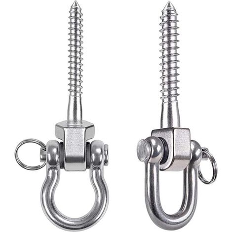 2 Pièces Crochet Plafond 800KG Capacité 304 Acier Inoxydable Crochet Balancoire Fixation Hamac Crochet a Visser pour Aire de Jeux Intérieure Extérieure Yoga. Suspendue Chaise. Sac de Boxe (1/5)