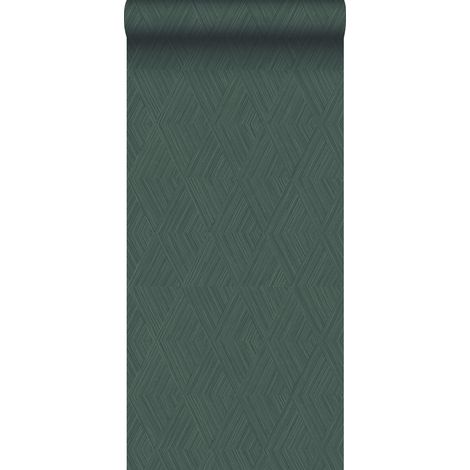 papier peint graphique 3D vert foncé - Origin Wallcoverings (1/5)