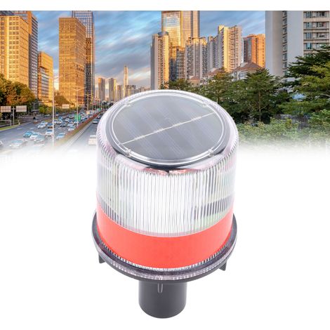 Feux de signalisation routière à LED solaires pour les travaux routiers nocturnes, les cônes de signalisation, les feux de barrage, les guérites, les clôtures et les feux clignotants. (1/5)