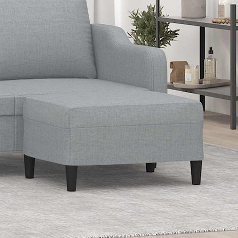vidaXL Reposapiés de tela gris claro 70x55x41 cm (1/5)