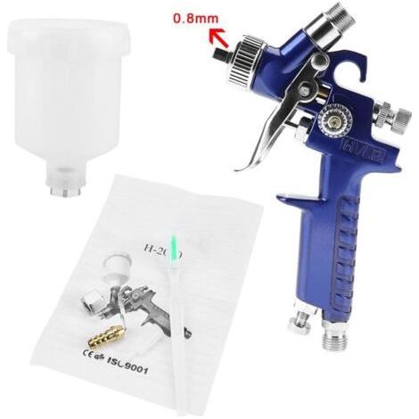 ALLIANDISH-2000A Pistolet pneumatique professionnel avec buse de 0,8 mm, 125 ml, pour la réparation de peinture automobile (0,8 mm) (1/5)