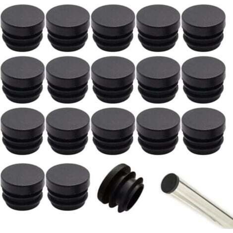 Bouchon de Chaise 16mm 32 pièces Embout pour Chaise Bouchon en Plastique Rond Embout Bouchons pour Tube de Chaise Bouchon Pied de Chasie Pied de Chaise Protection (1/4)