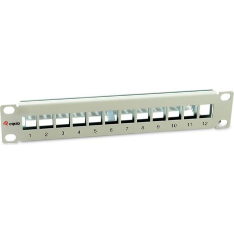Equip Patchpanel 12x Cat6A 10` FTP 1HE Keystone Montage ws