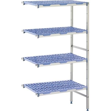 Rayonnage Chambre Froide 500(P)x649(L)mm Modulaire en Angle 4 Niveaux - Tournus
