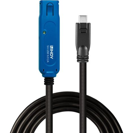 Lindy 43380 cable USB USB 3.2 Gen 1 (3.1 Gen 1) 5 m USB C USB A Negro