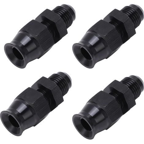 4PCS Raccord AN6 Mâle Fileté Aluminium Alliage Étanche avec Olive Laiton pour Carburant Gaz Diesel Huile 5/16 Pouces (1/5)