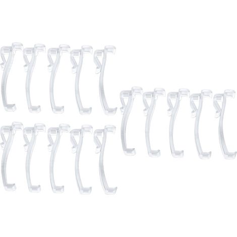 Clips de fixation pour stores vénitiens, rail caché, fixation en plastique transparent, facile à installer, 15 pièces (1/5)