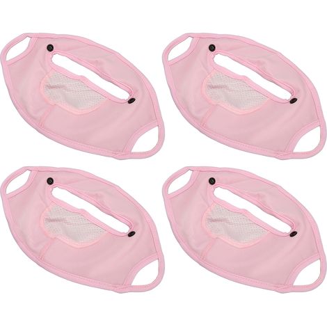 4 paquets de masques de protection solaire pour le visage (rose) (1/5)