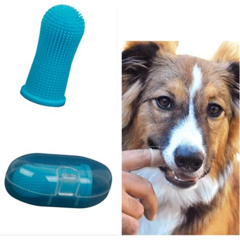Brosse à dents pour animaux de compagnie, brosse à poils en silicone (1/4)