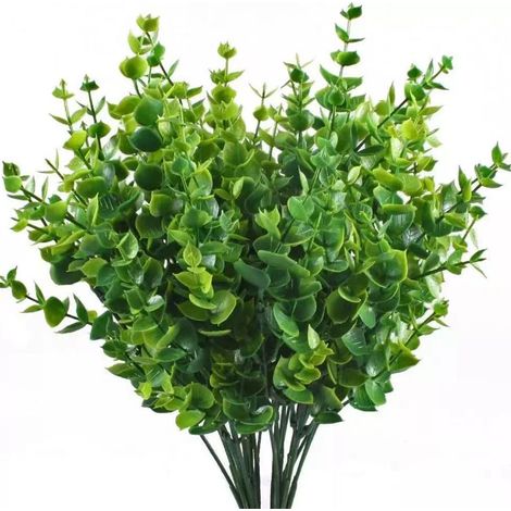 Eucalyptus Artificiel, 8 Bottes - Bouquet Décoratif Artificiel, Branches Fausses pour Vase et Décoration Murale (1/5)