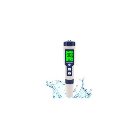 Testeur TDS/EC/PH/Salinité/Température 5 en 1 Contrôleur numérique de la qualité de l'eau Détecteur de sel Testeur PH pour l'eau potable Aquariums (1/5)