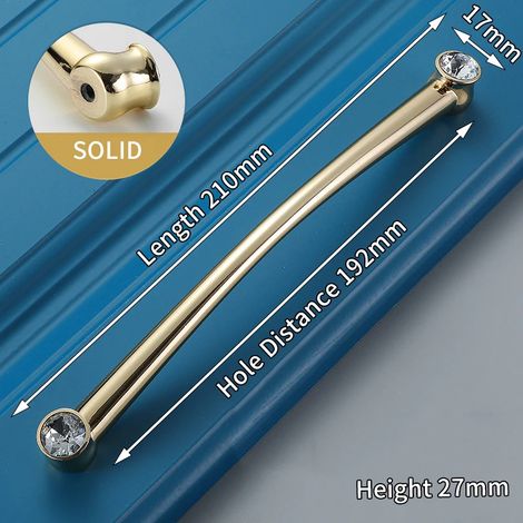 (Ensemble de 2 pièces) Boutons et poignées de meuble en cristal, adaptés aux boîtes à chaussures, aux portes d'armoire et aux tiroirs.