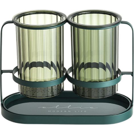 Égouttoir de luxe léger pour plaques de cuisson, égouttoir ménager pour plaques de cuisson, étagère de rangement pour couverts de comptoir de cuisine, cage de rangement double couche pour plaques de c (1/5)