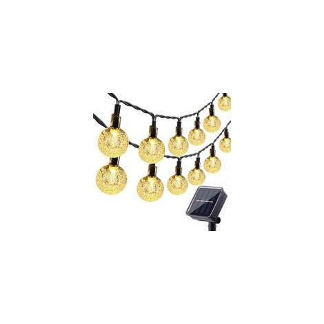 50 Solar-Lichterketten, 10 m, IP65 wasserdicht, 8 Modi, kugelförmige LEDs für Garten, Terrasse und Außendekoration (1/5)