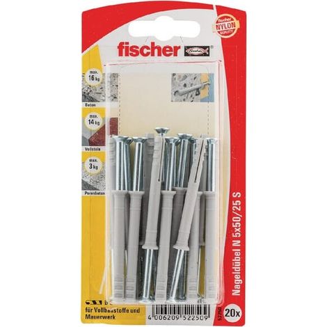 Tassello a chiodo Fischer con vite (20) FISCHER N550ZK