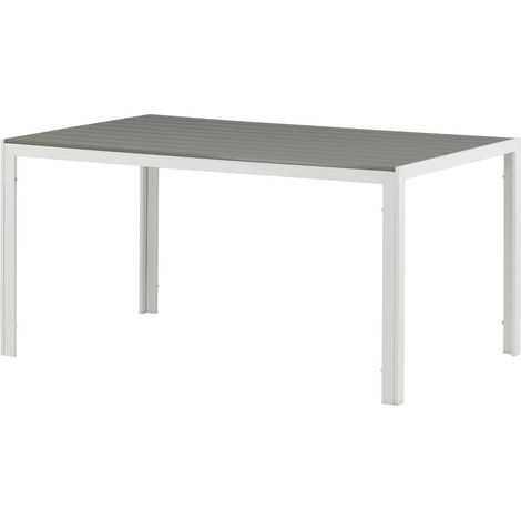 Break Table à manger, blanc, gris. (1/4)