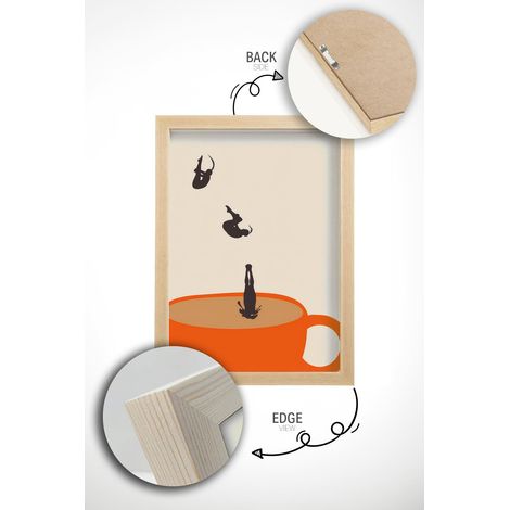 Arte de pared de MDF con marco Painting Multicolor (1/3)